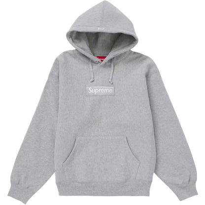 Supreme Box Logo Hooded Sweatshirt Sweatshirt FW24 Heather Grey - AFewVibe