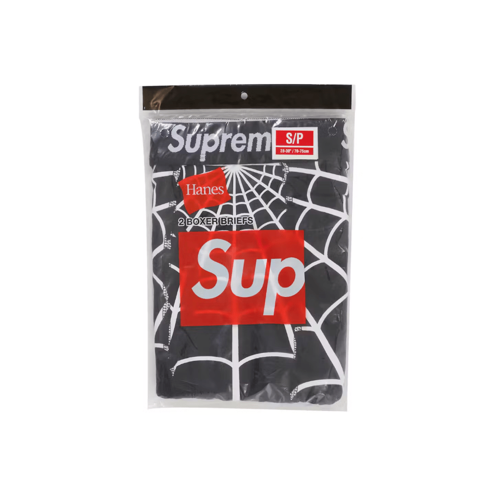 Supreme Hanes Spider Man Boxer Briefs 2 Pack Black - AFewVibe