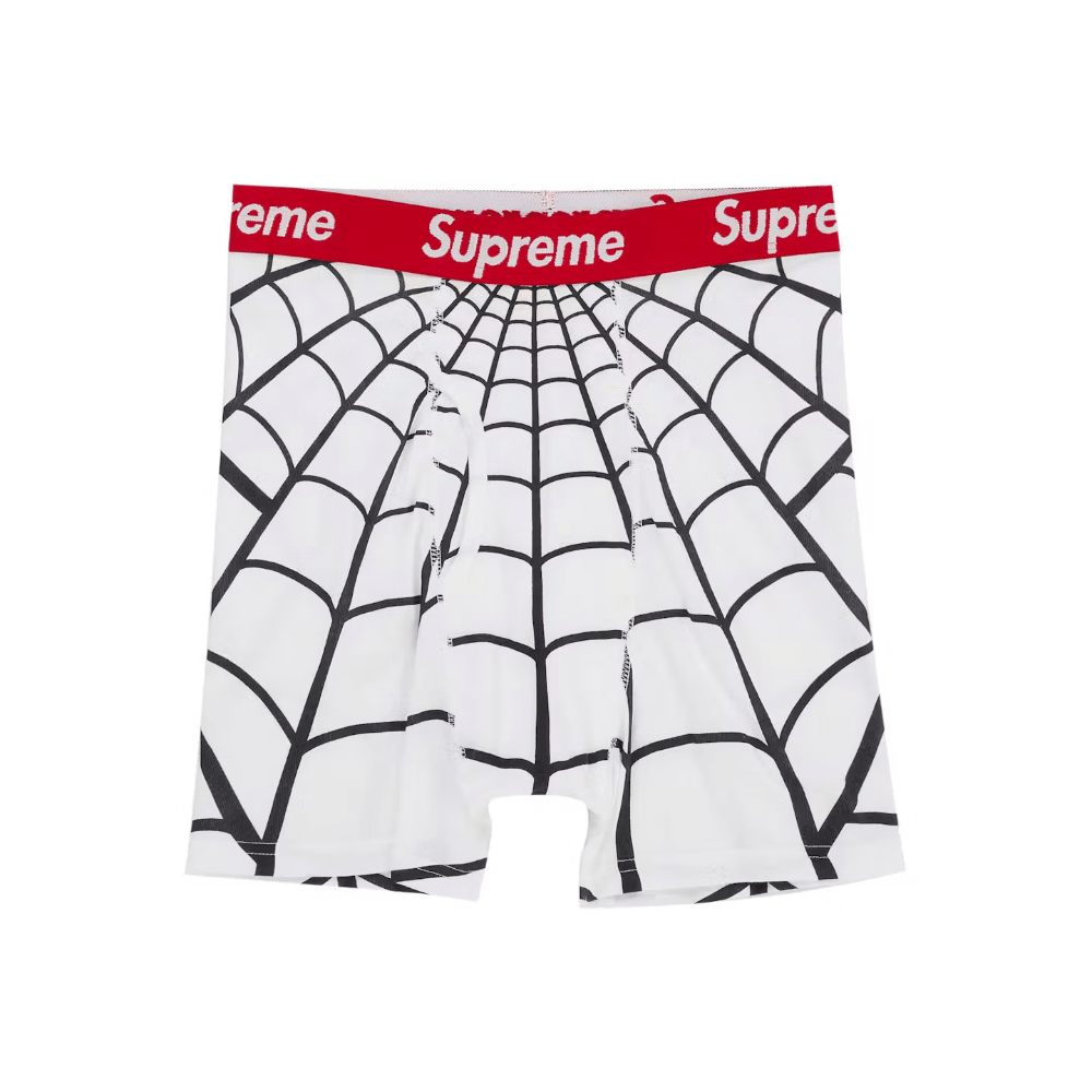 Supreme Hanes Spider Man Boxer Briefs 2 Pack White - AFewVibe