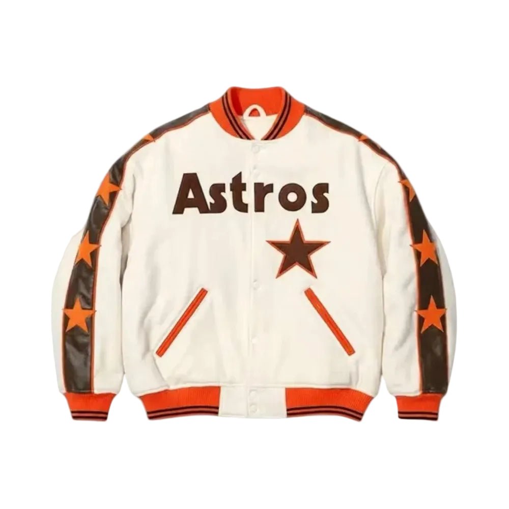 Supreme Mitchell & Ness Teams Varsity Jacket Natural - AFewVibe