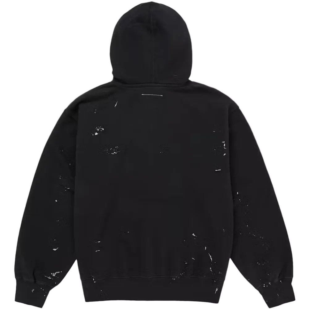 Supreme MM6 Maison Margiela Box Logo Zip Up Hooded Sweatshirt Black - AFewVibe
