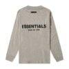 FEAR OF GOD ESSENTIALS CORE COLLECTION LONG SLEEVE TEE – DARK OATMEAL