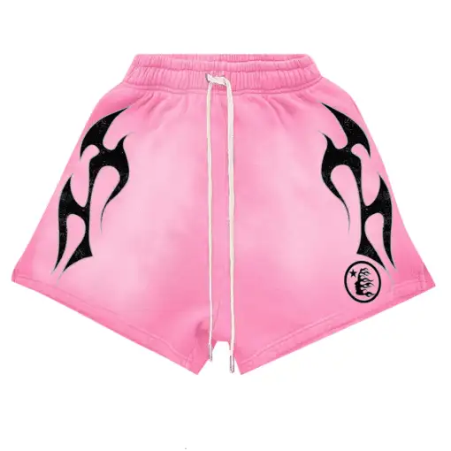 Hellstar Flame Shorts Pink