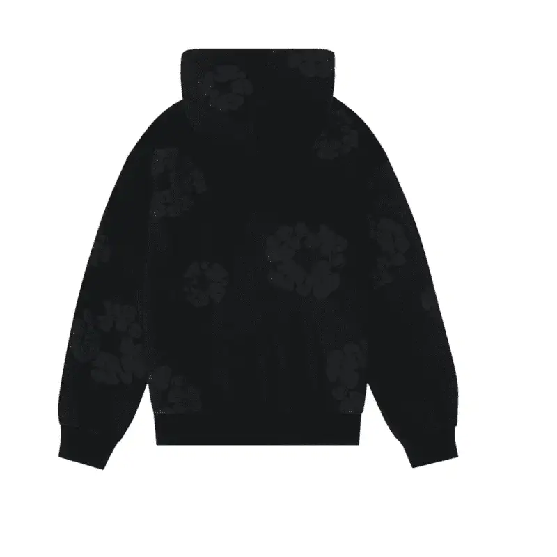 Denim Tears Cotton Wreath Hooded Sweatshirt Black Monochrome