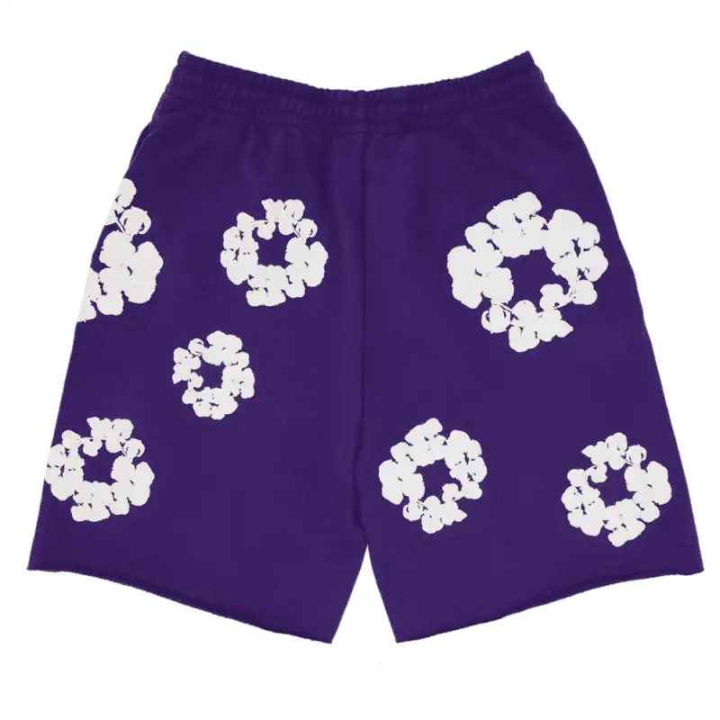 Denim Tears The Cotton Wreath Shorts Purple