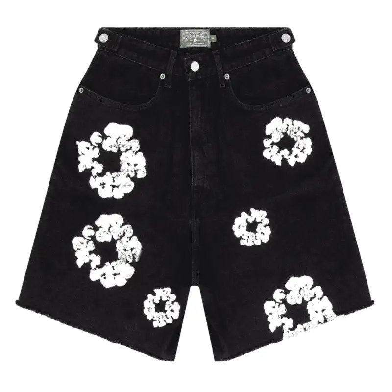 Denim Tears Wreath Jean Short Black