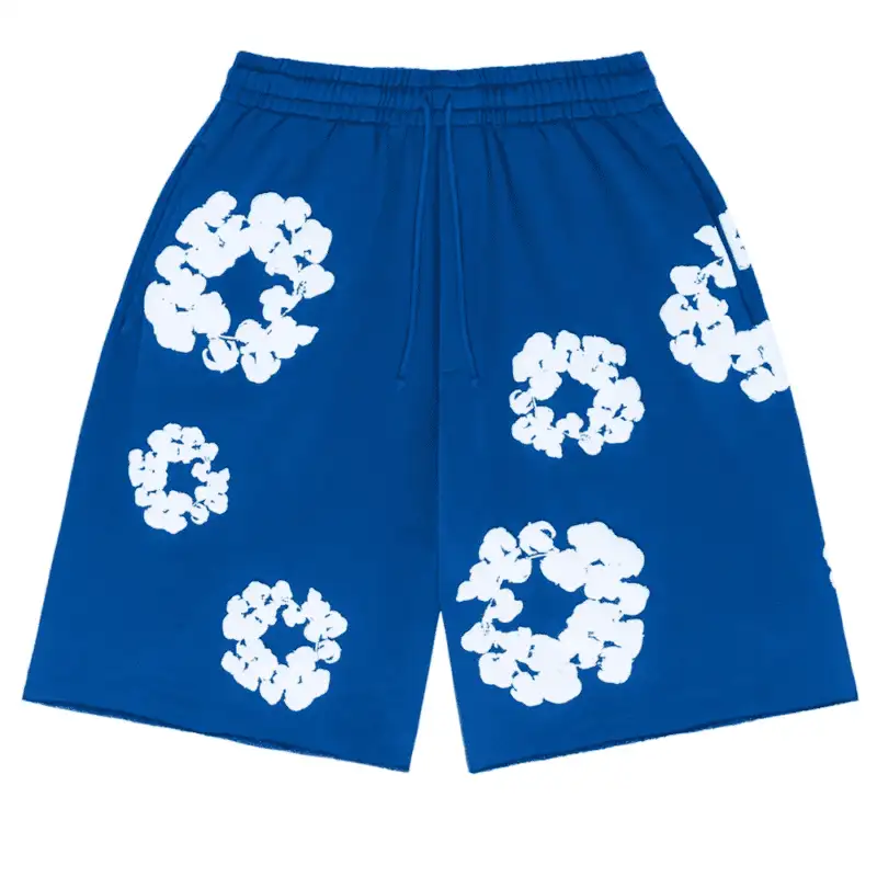 Denim Tears The Cotton Wreath Shorts Royal Blue