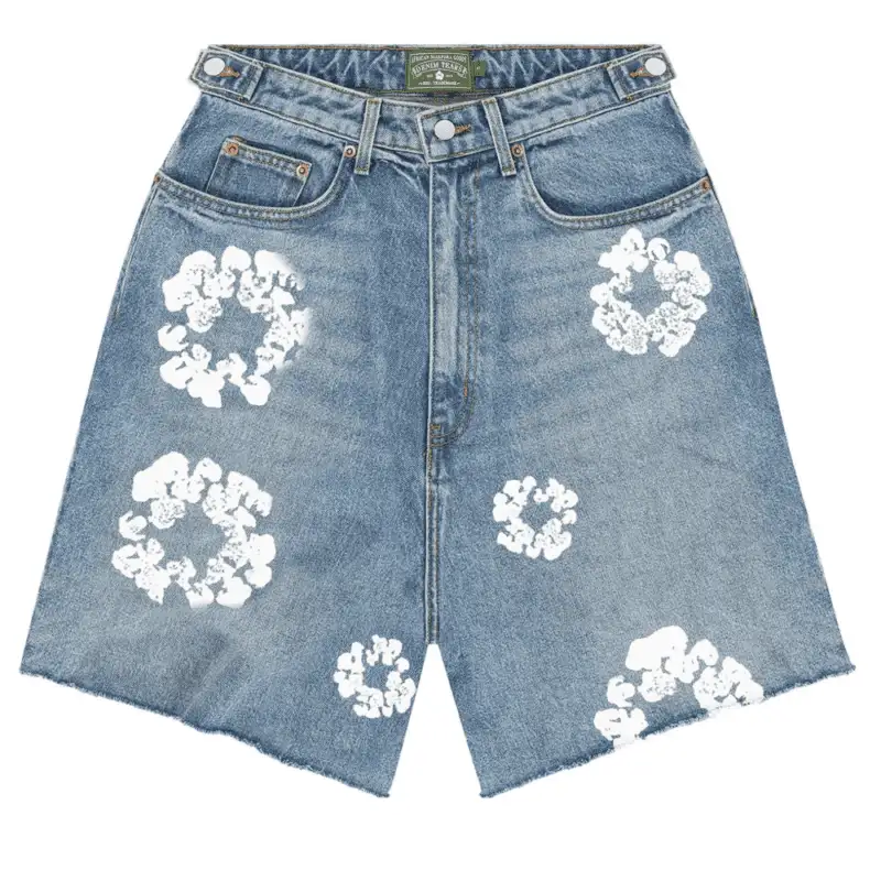 Denim Tears Wreath Jean Short Light Wash