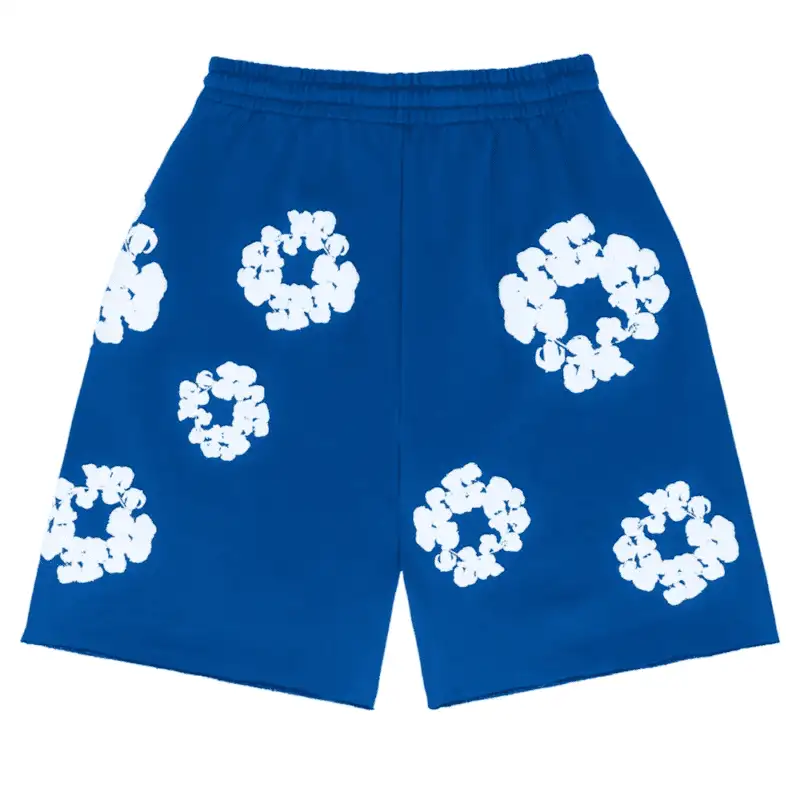 Denim Tears The Cotton Wreath Shorts Royal Blue