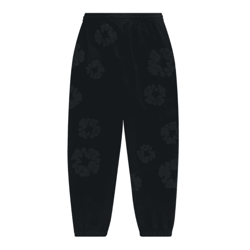 Denim Tears Cotton Wreath Sweatpants Black Monochrome