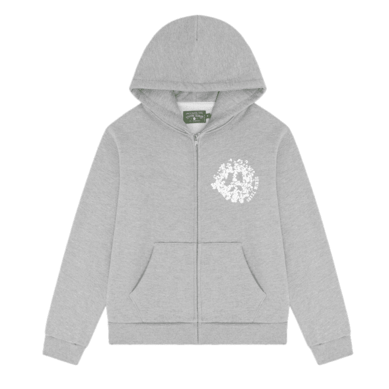 Denim Tears University Zip Hoodie Grey