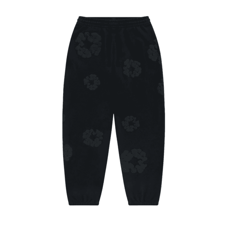 Denim Tears Cotton Wreath Sweatpants Black Monochrome